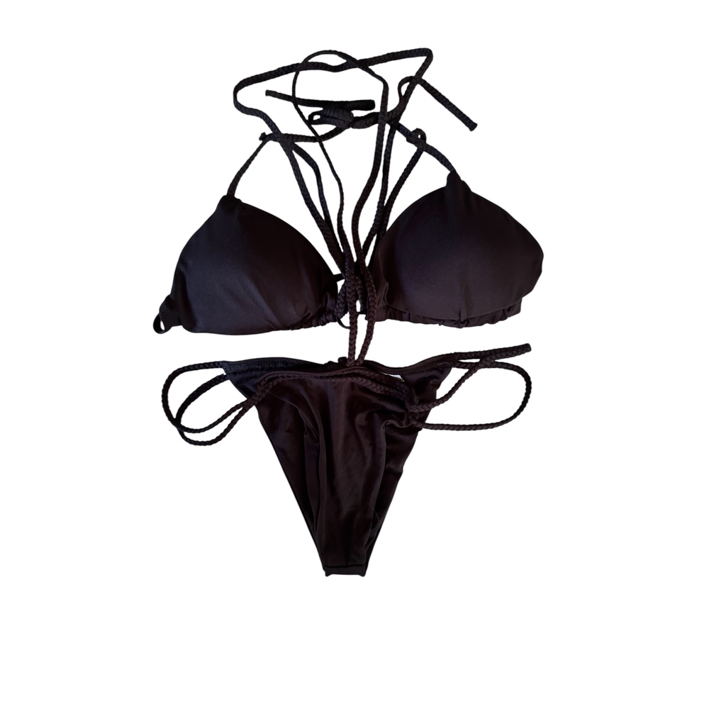 Vestidos Black Strappy Swim Bikini